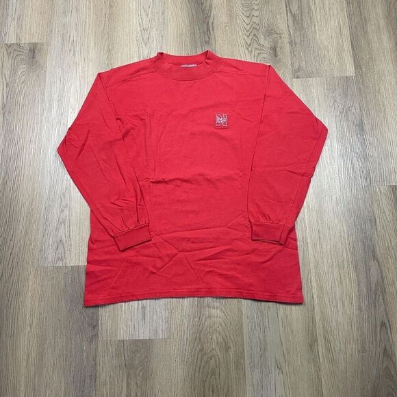 No Brand Other - Nebraska Cornhuskers Shirt Mens Large Red College Football Long Sleeve Made USA
